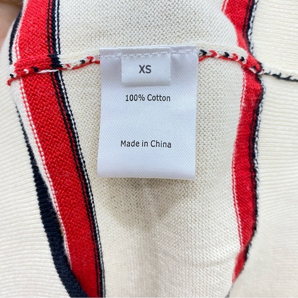 La Ligne Sweater - 100% Cotton light cream background with stripes Breton XS - Picture 3 of 5